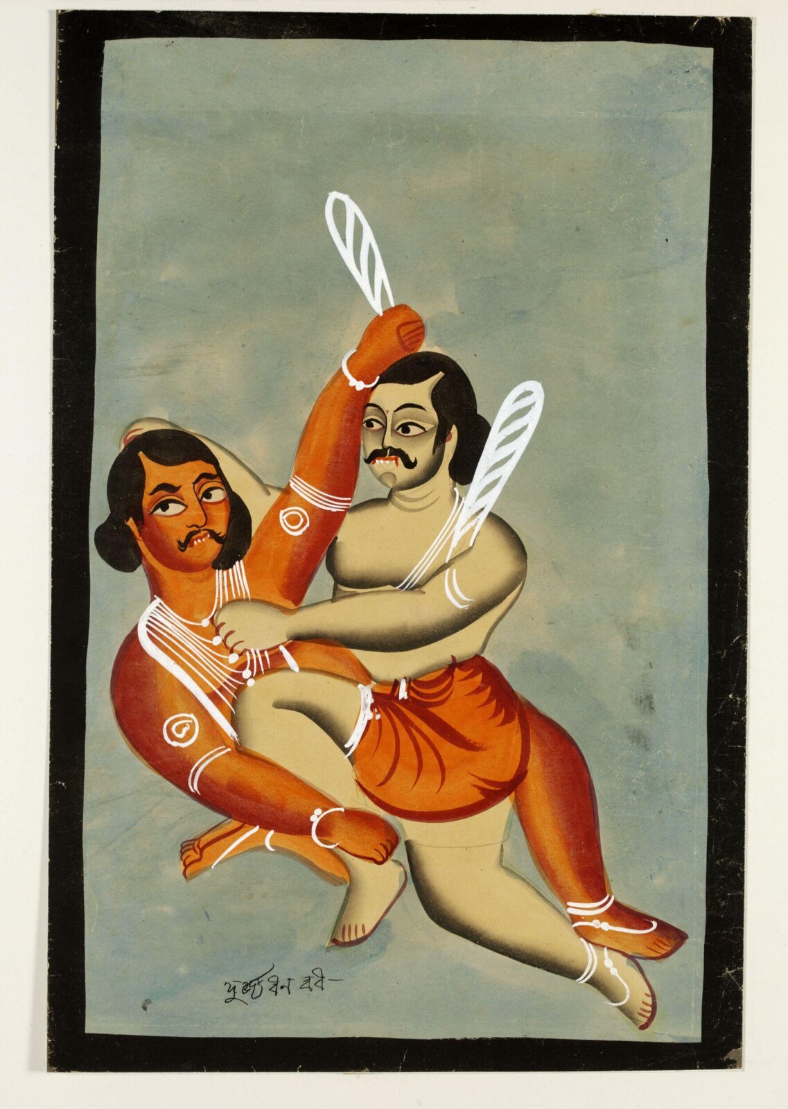 Bhima and Duryodhana, ca. 1885