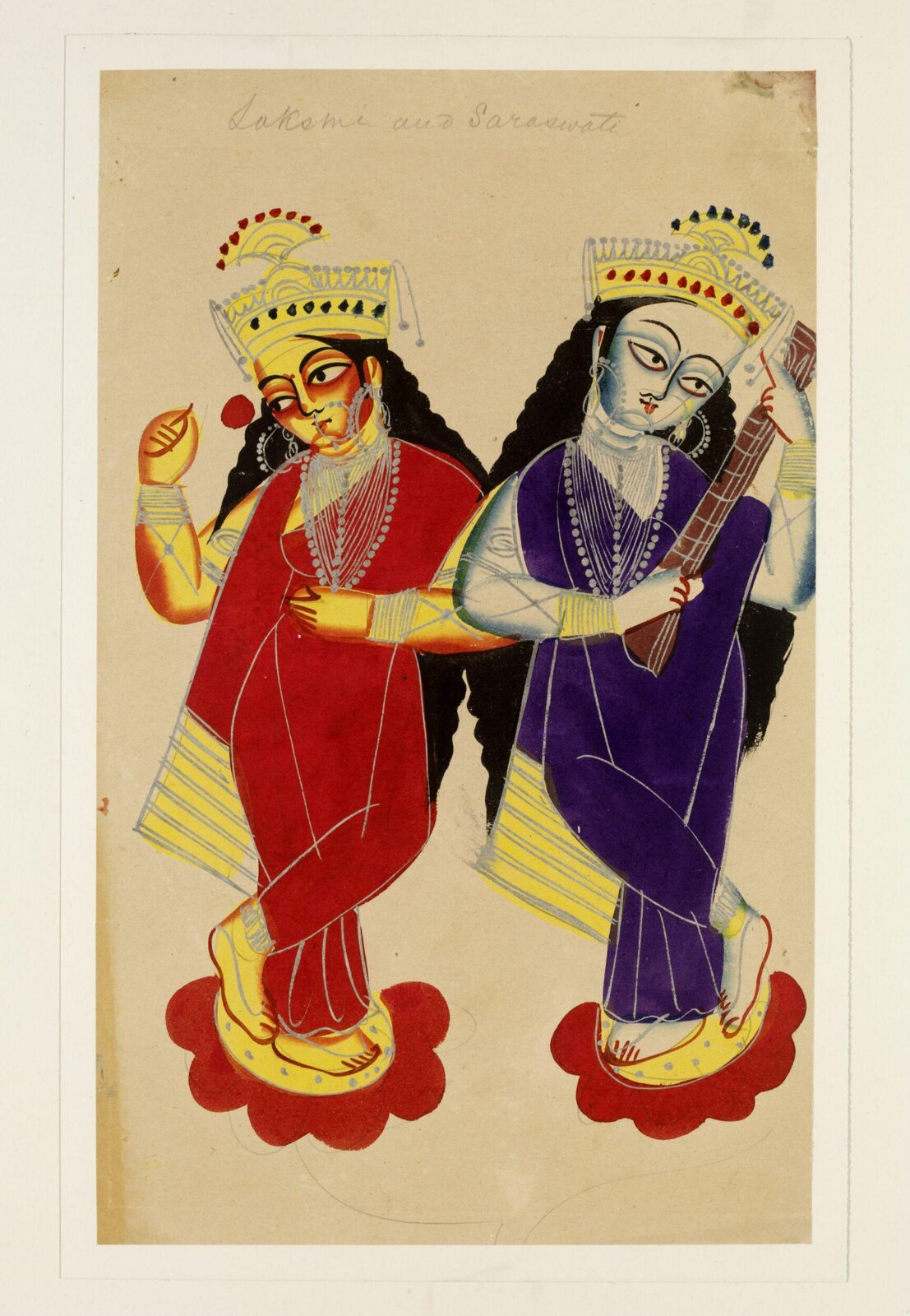 Lakshmi and Saraswati, ca. 1885