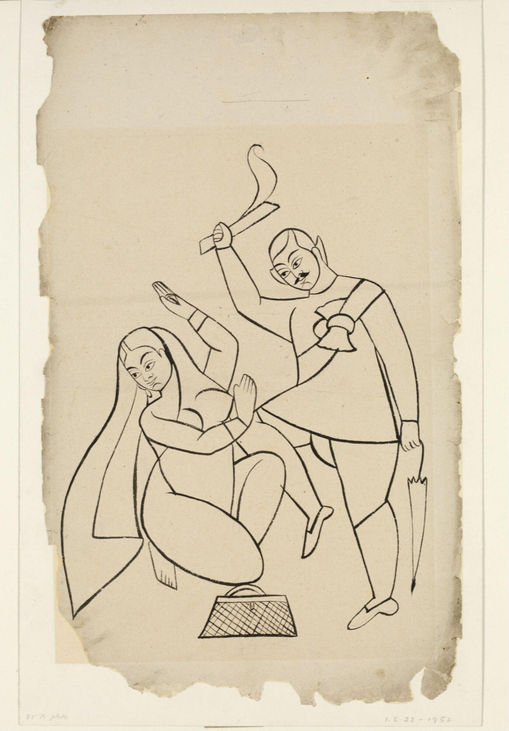 Nabin and Elokeshi, Nibaran Chandra Ghosh, ca. 1875