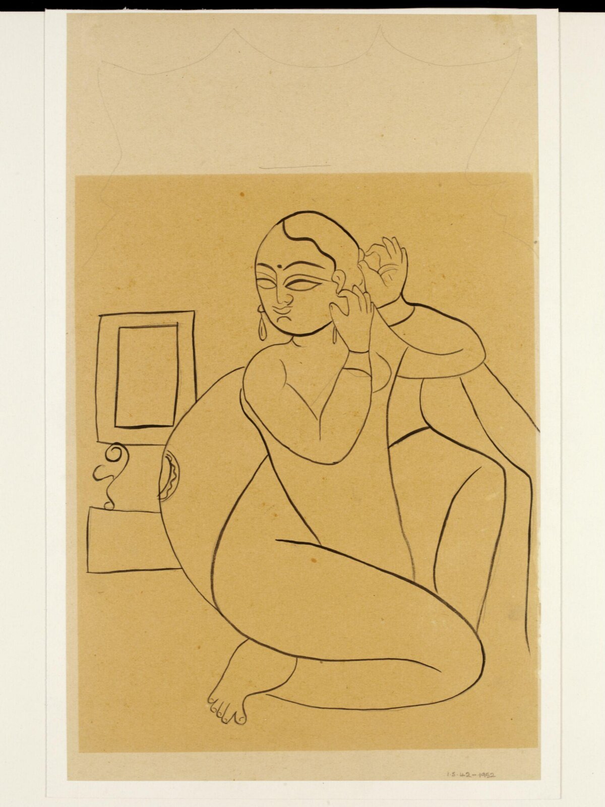 Drawing, Kanai Lal Ghosh, ca. 1920