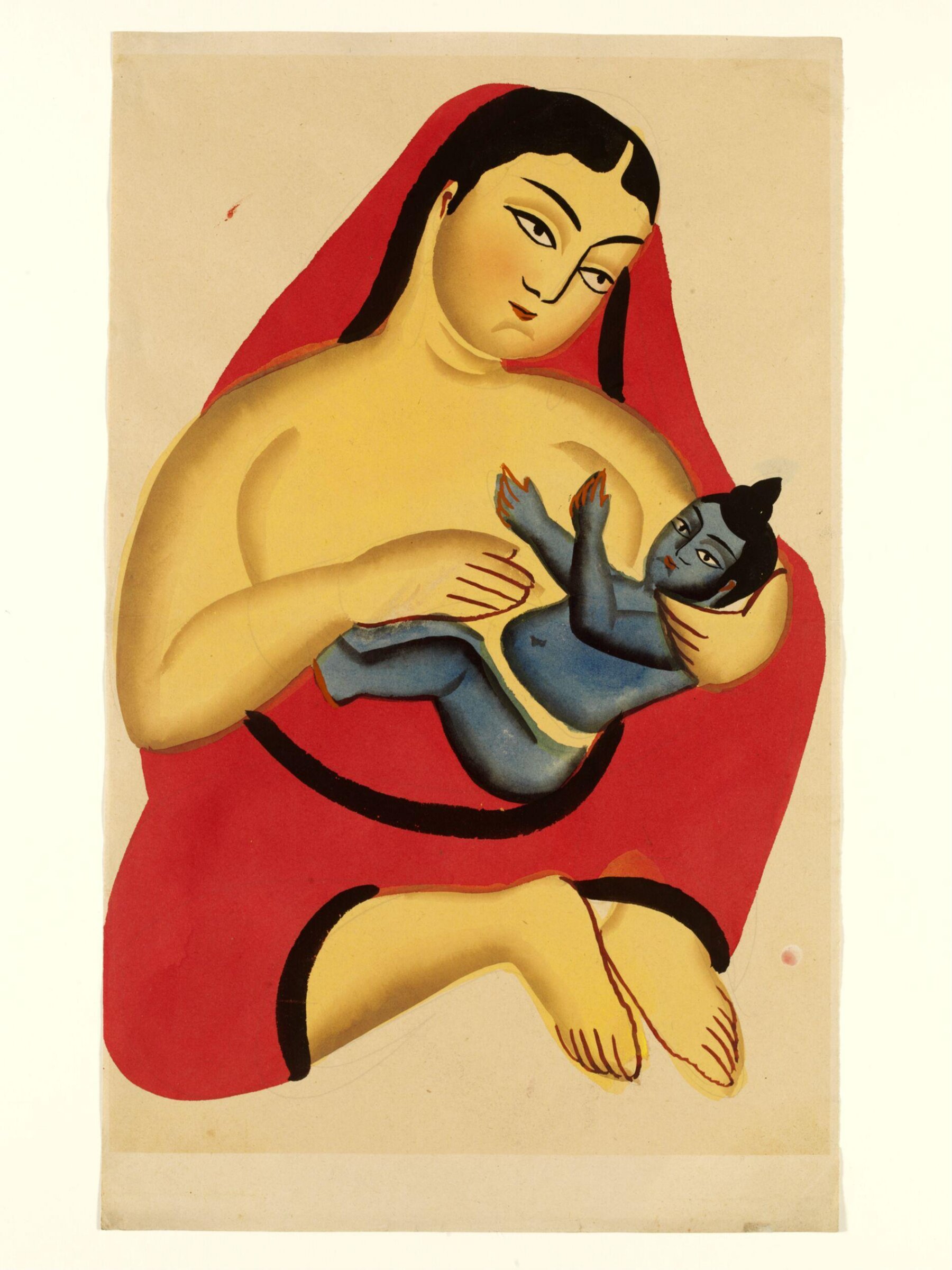 Jasoda and Krishna, Nibaran Chandra Ghosh, ca. 1900