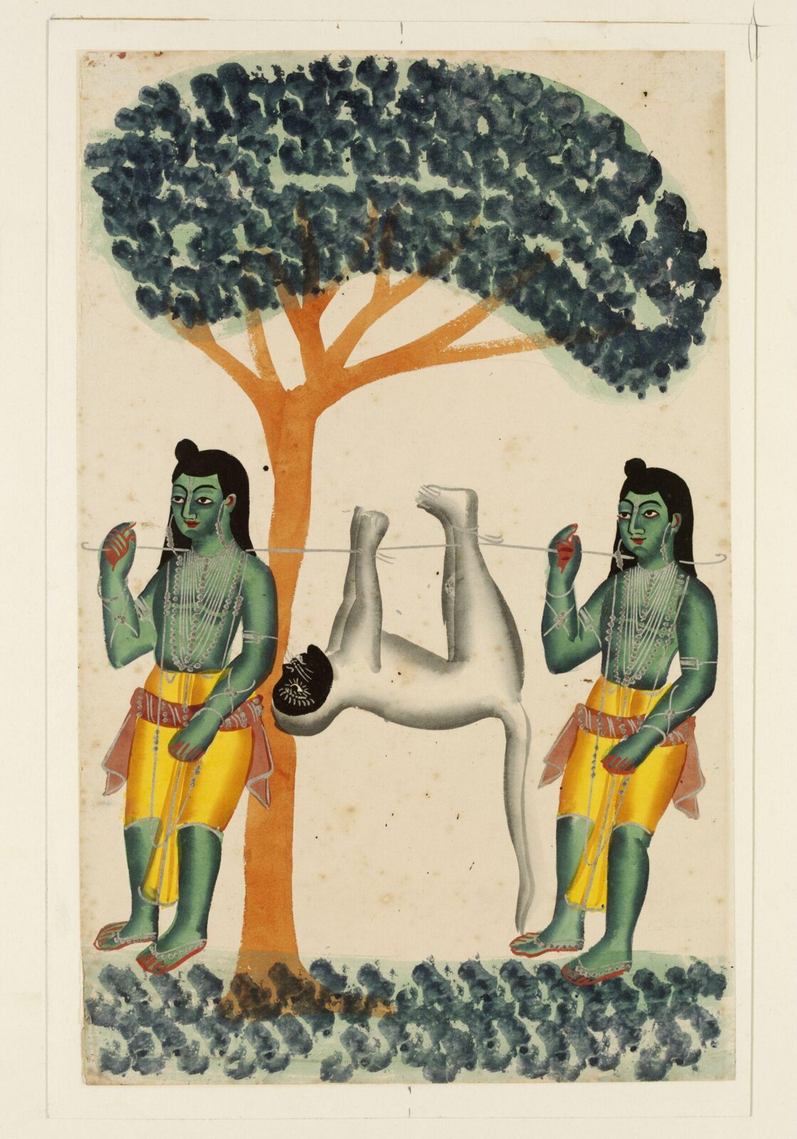 Kusha, Lava and Hanuman, ca. 1830