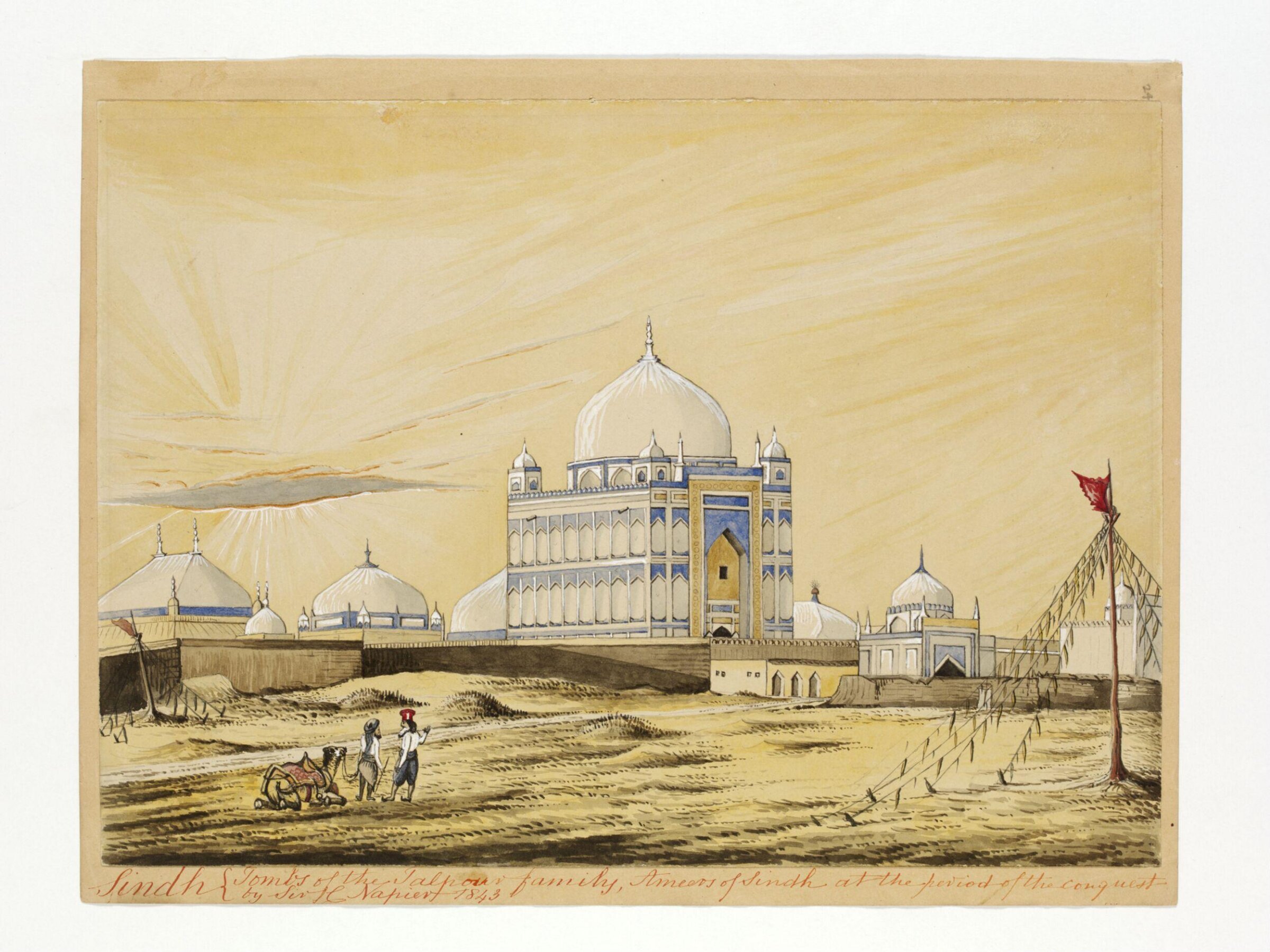 Tombs of the Talpur rulers, Hyderabad, Henry Francis Ainslie, probably 1852