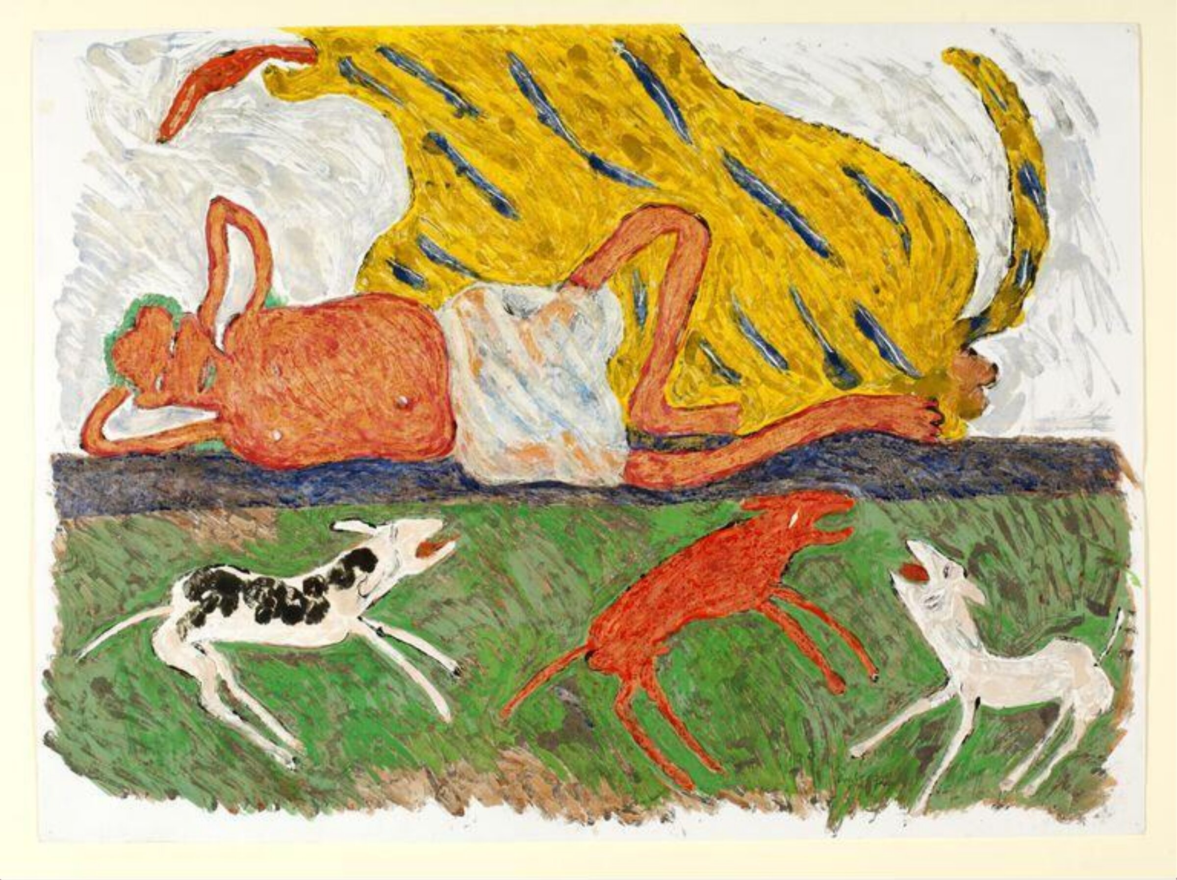 'Between the barking dogs and a painted - tiger I sleep', Amit Ambalal, 1992