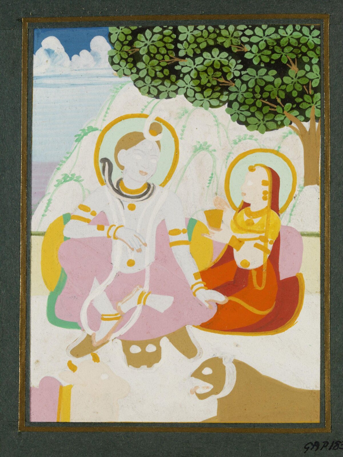 Shiva and Parvati, mid 19th century