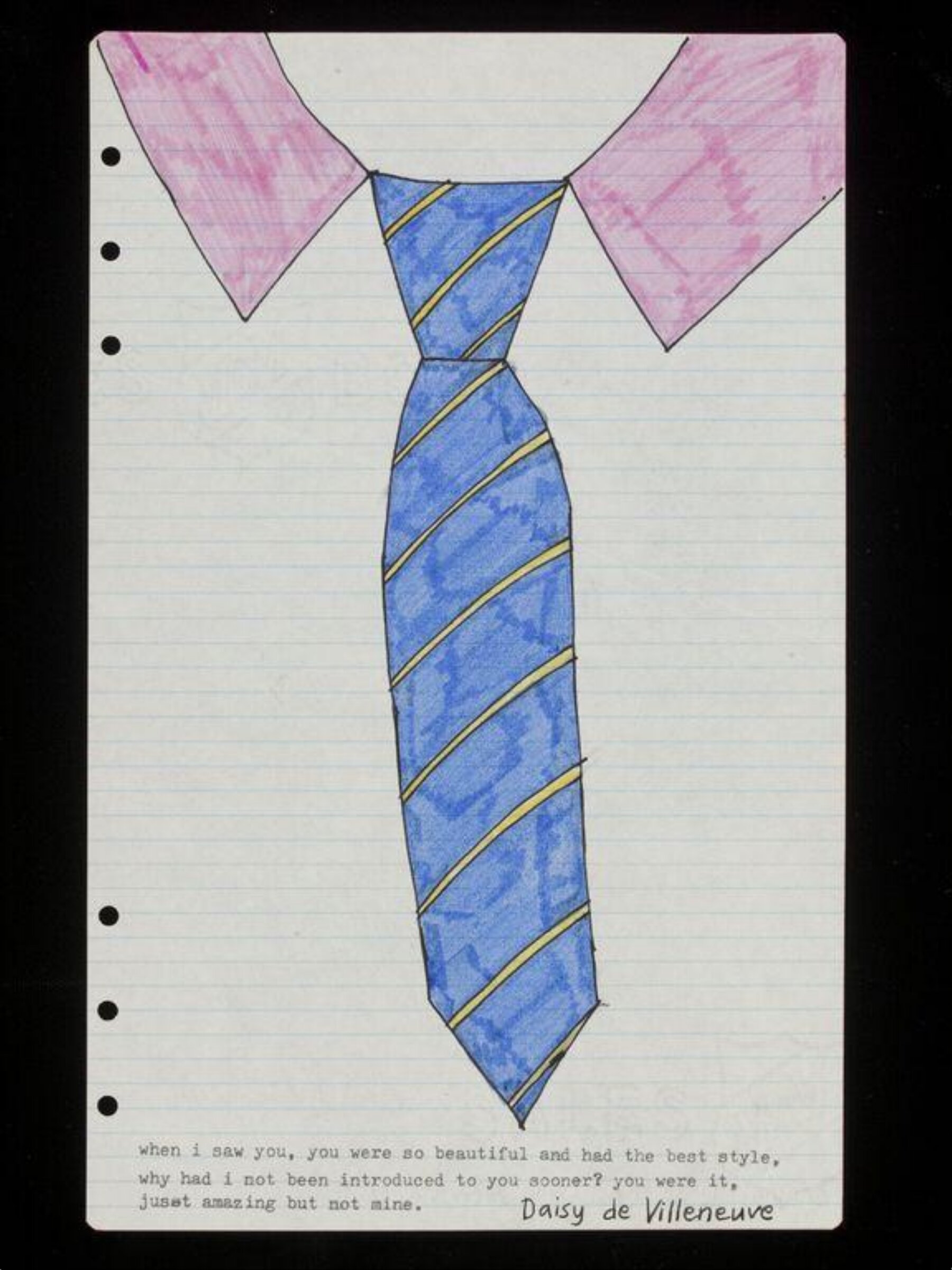 He said She said drawing, Daisy de Villeneuve, 2001