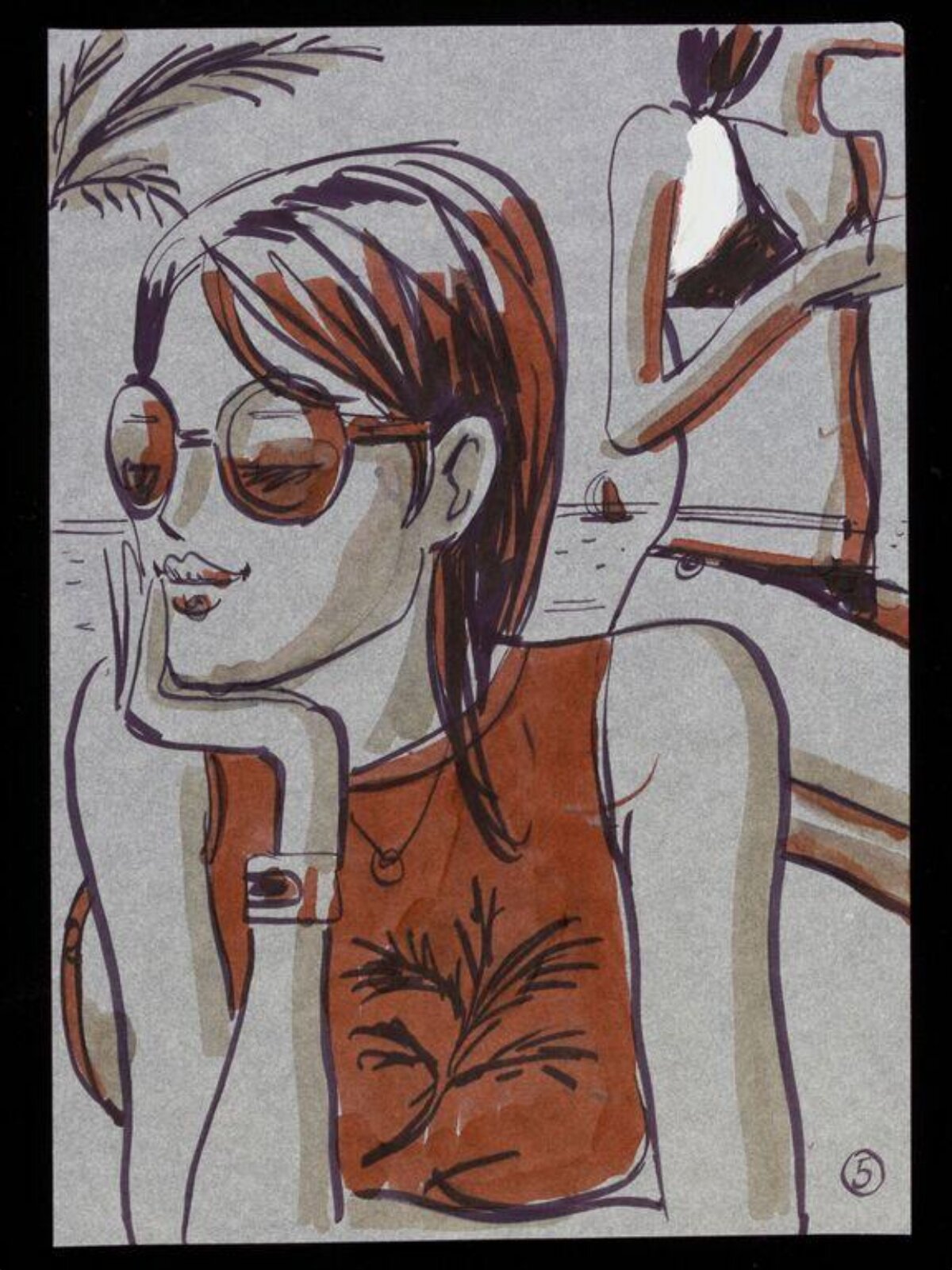 Drawing, Jason Brooks, late 20th-early 21st century