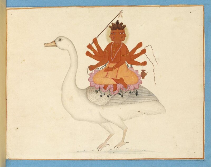 Brahma riding on his goose