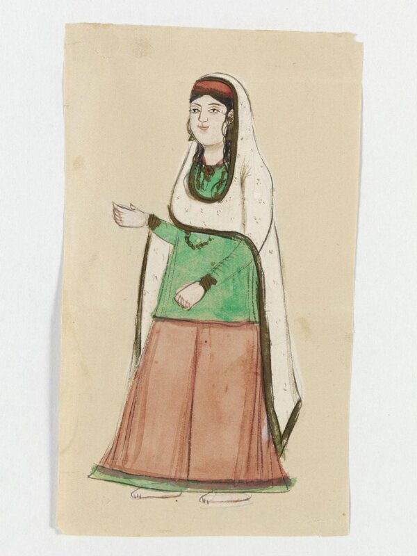 One of five drawings of occupations and types.