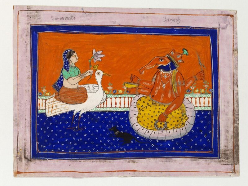 Saraswati and Ganesh