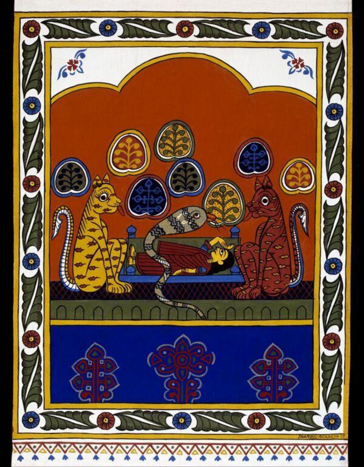 Behula and the snake, Shambhu Acharya, 1999