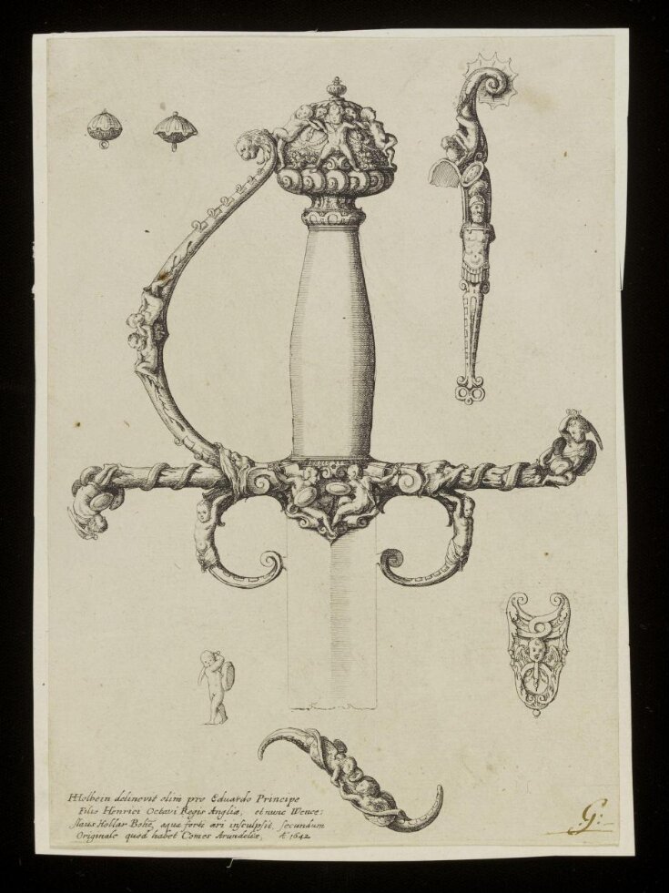 Ornamental sword hilt top image