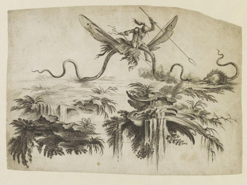 Raccolta delle ... famoso viaggio dalla Terra alla Luna (1766-72) by Raffaello Sanzio Morghen