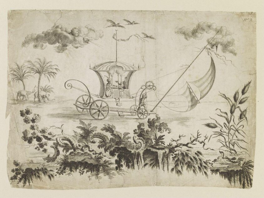 Raccolta delle ... famoso viaggio dalla Terra alla Luna (1766-72) by Raffaello Sanzio Morghen