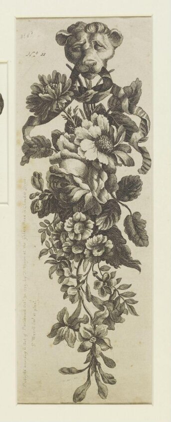 a floral swag (30 October 1755) by Jean Zacherie Mazel