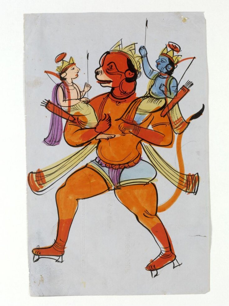 Hanuman carrying Rama and Lakshmana top image