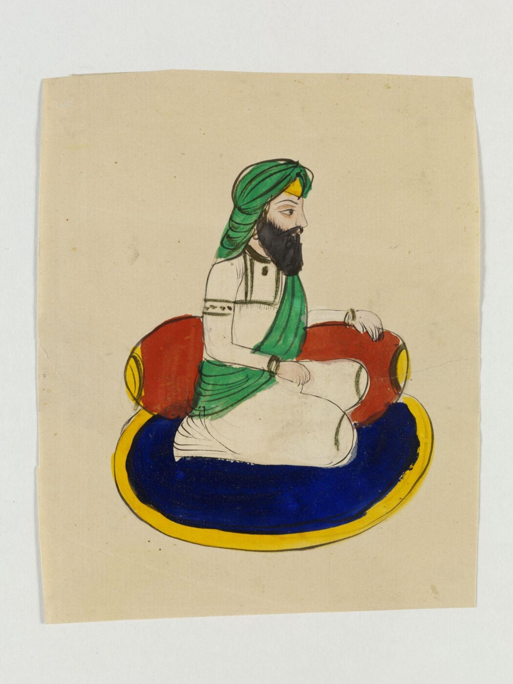 Unknown, One of five drawings of Sikh heroes