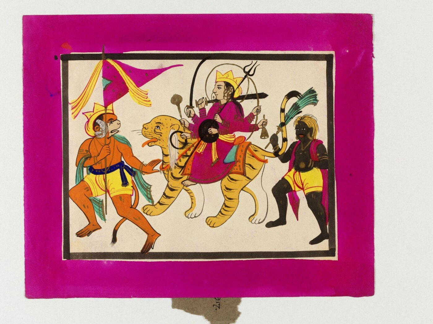 Unknown, Durga, Hanuman and Shiva