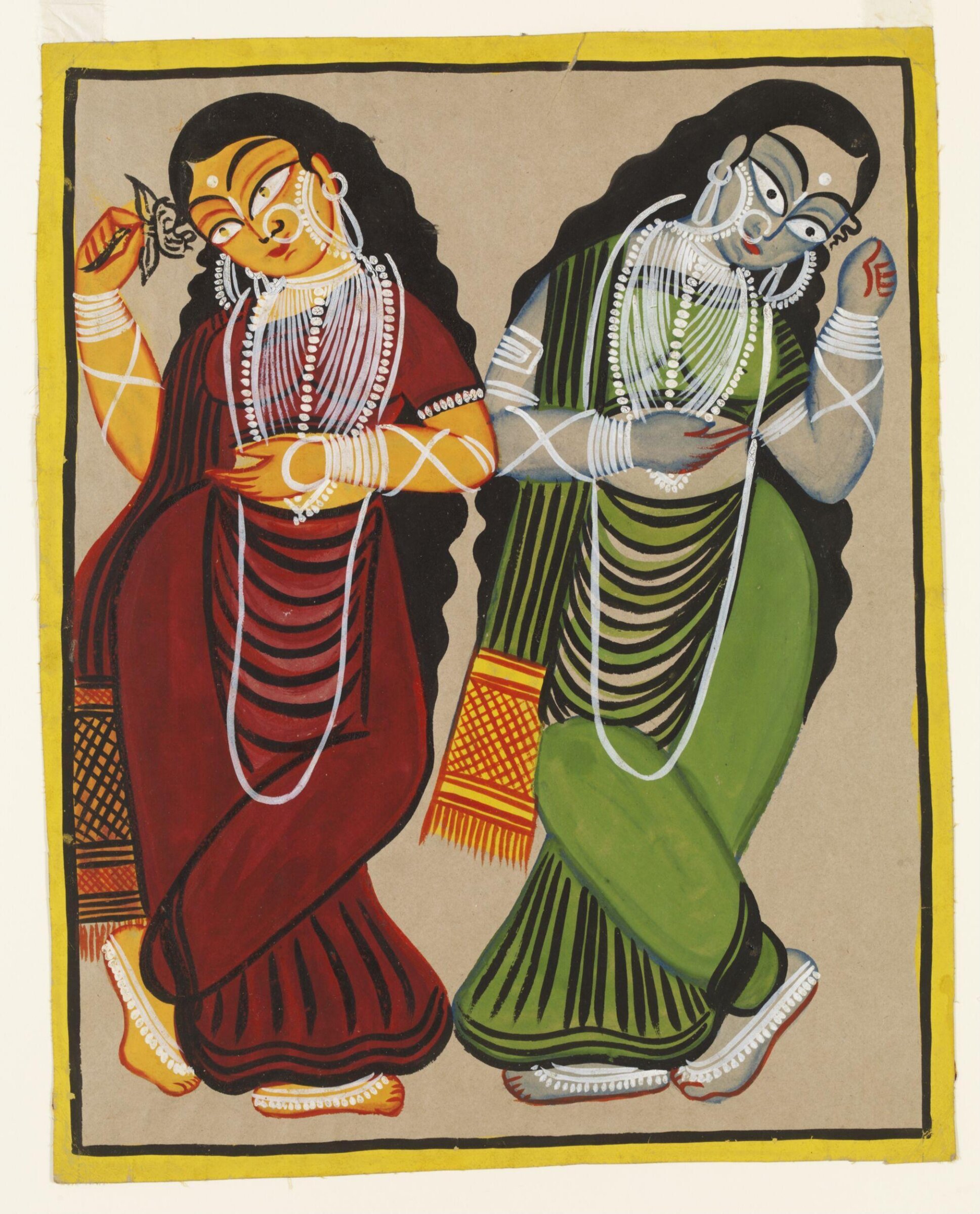 Lakshmi and Saraswati, Ranjit Chitrakar, 1995 - 1998