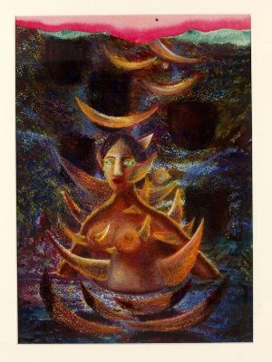 Woman pierced by Moons