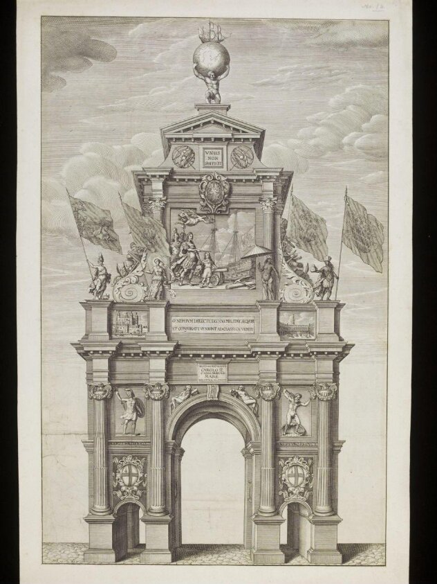 The four triumphal arches erected for the coronation of Charles II (1662) by David Loggan