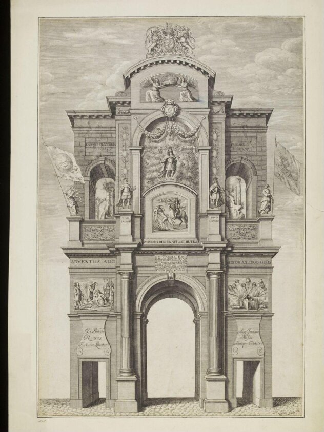 The four triumphal arches erected for the coronation of Charles II (1662) by David Loggan