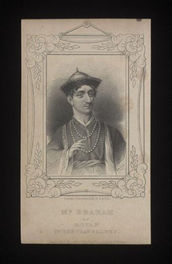 Mr Braham as Koyan in <i>The Travellers</i>