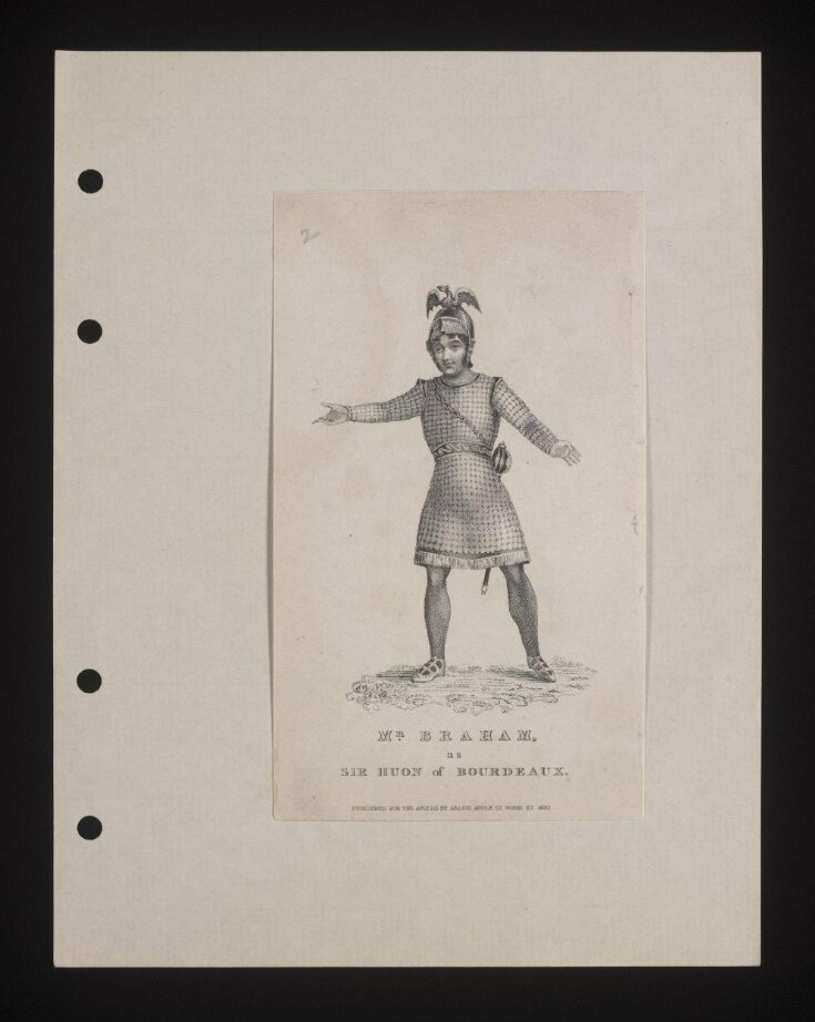 Mr Braham as Sir Huon of Bourdeaux top image