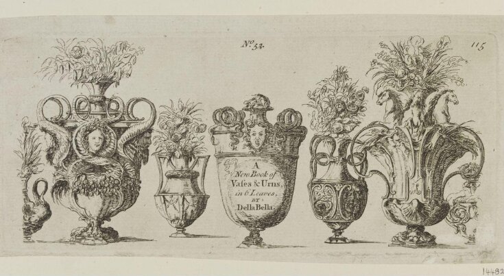 A New Book of Vases & Urns, in 6 Leaves, by Della Bella top image