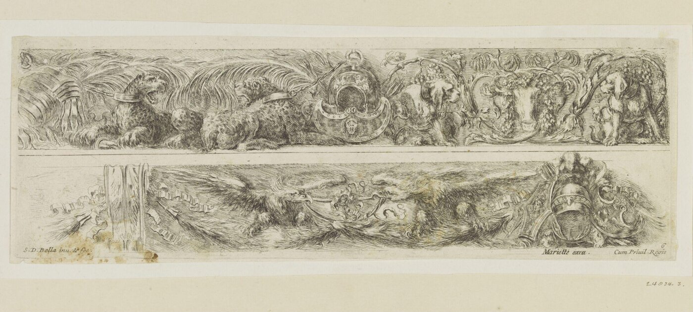 Stefano della Bella, Ornamenti di fregi e fogliami