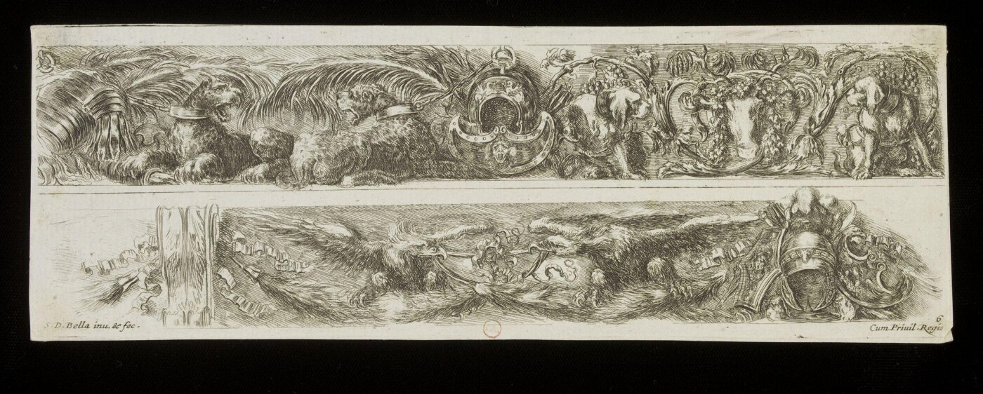 Stefano della Bella, Ornamenti di fregi e fogliami