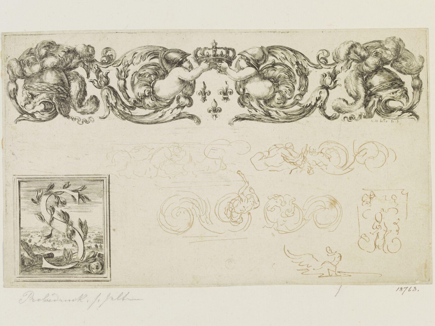 Stefano della Bella, Vignettes for the book 'Les Triomphes de Louis le Juste XIII', by Jean Valdor