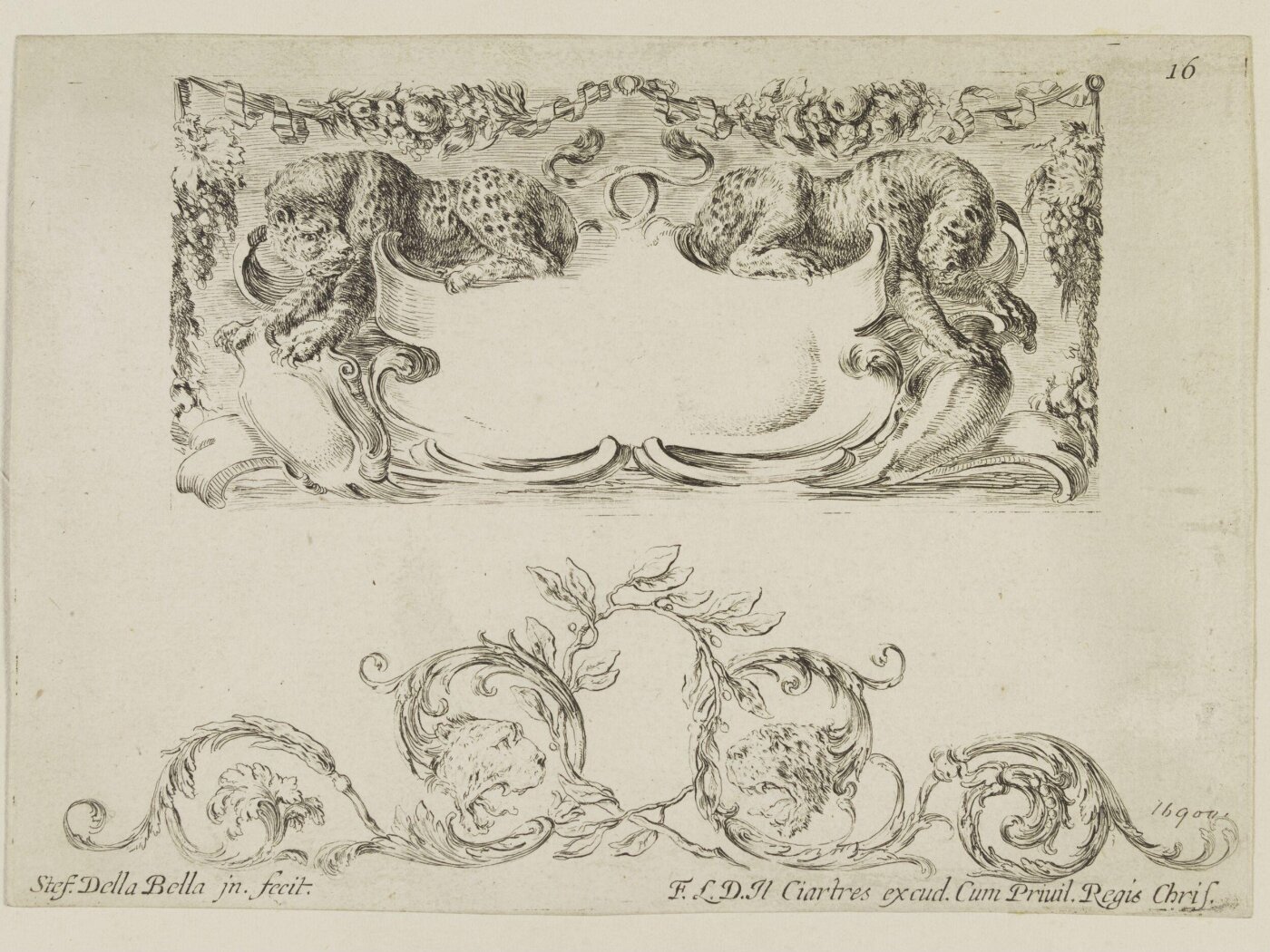 Stefano della Bella, Raccolta di varii cappriccii et nove inventioni di cartelle et ornamenti