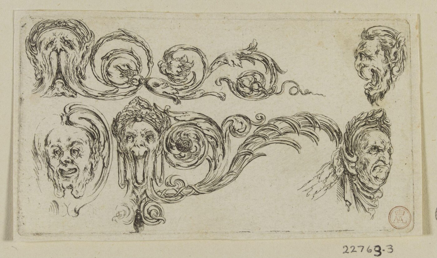 Stefano della Bella, Frises, feuillages et grotesques