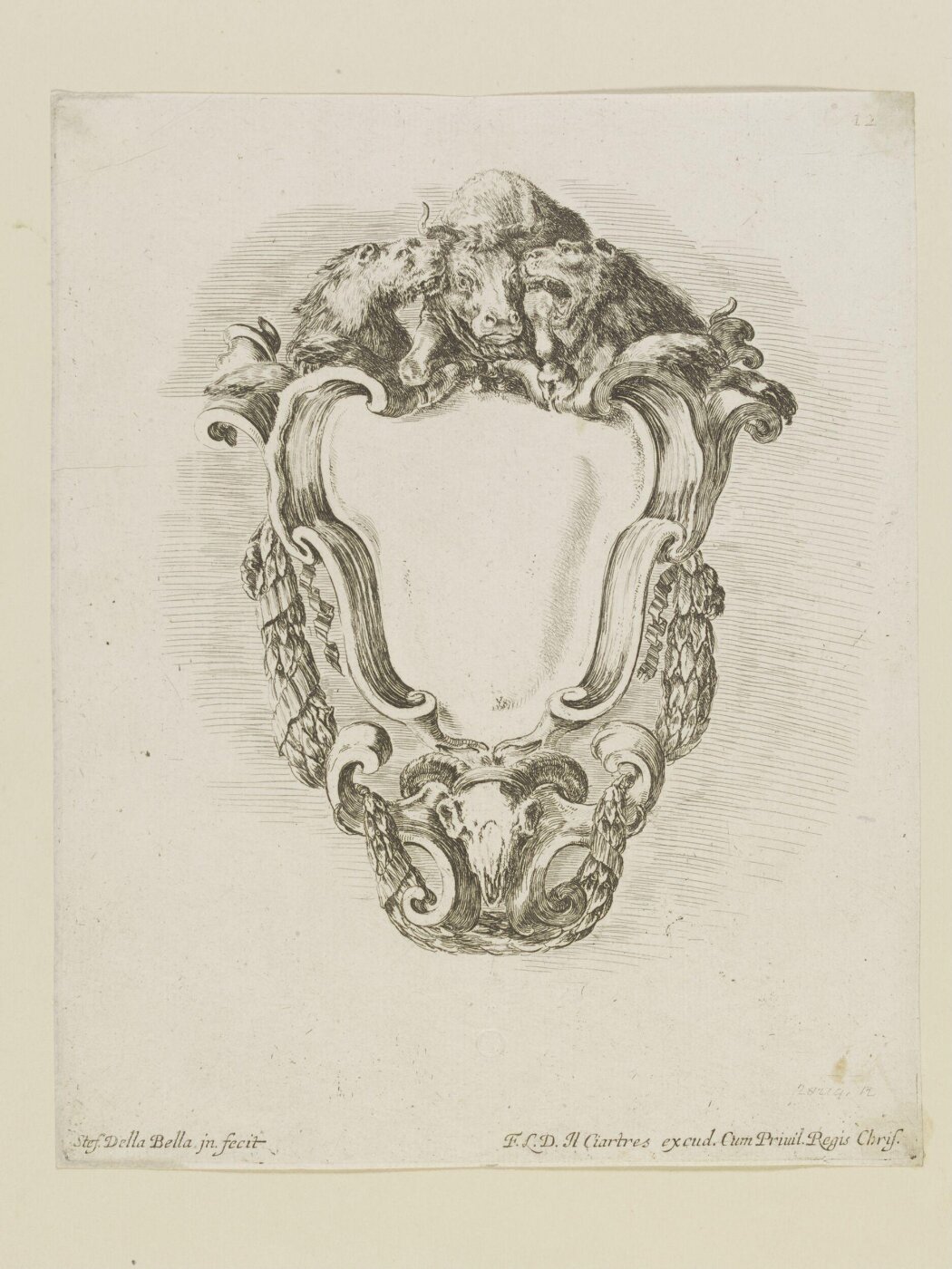 Stefano della Bella, Raccolta di varii cappriccii et nove inventioni di cartelle et ornamenti