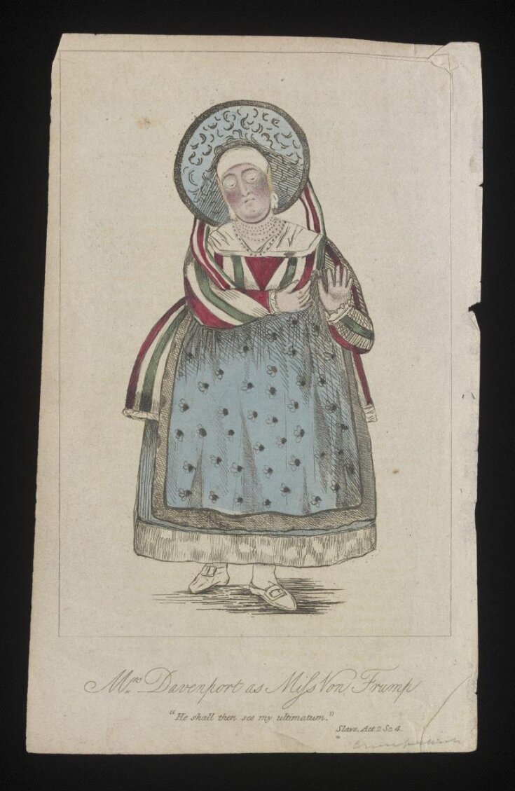 Mrs Davenport as Miss Von Frump Unknown V&A Explore The Collections