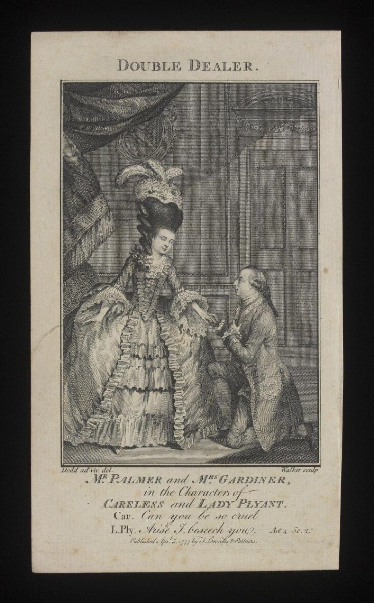 Double Dealer, Mr Palmer and Mrs Gardiner in the Characters of Careless and Lady Plyant top image