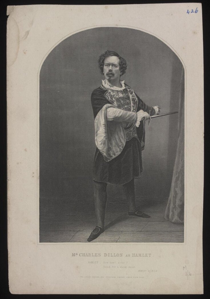 Mr Charles Dillon as Hamlet image