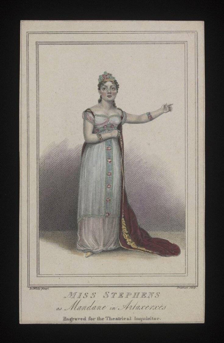 Miss Stephens as the Madane in Artaxerxes image
