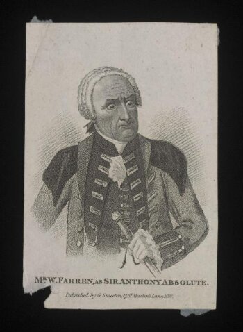 William Farren as Sir Anthony Absolute