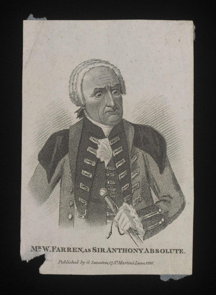 William Farren as Sir Anthony Absolute image