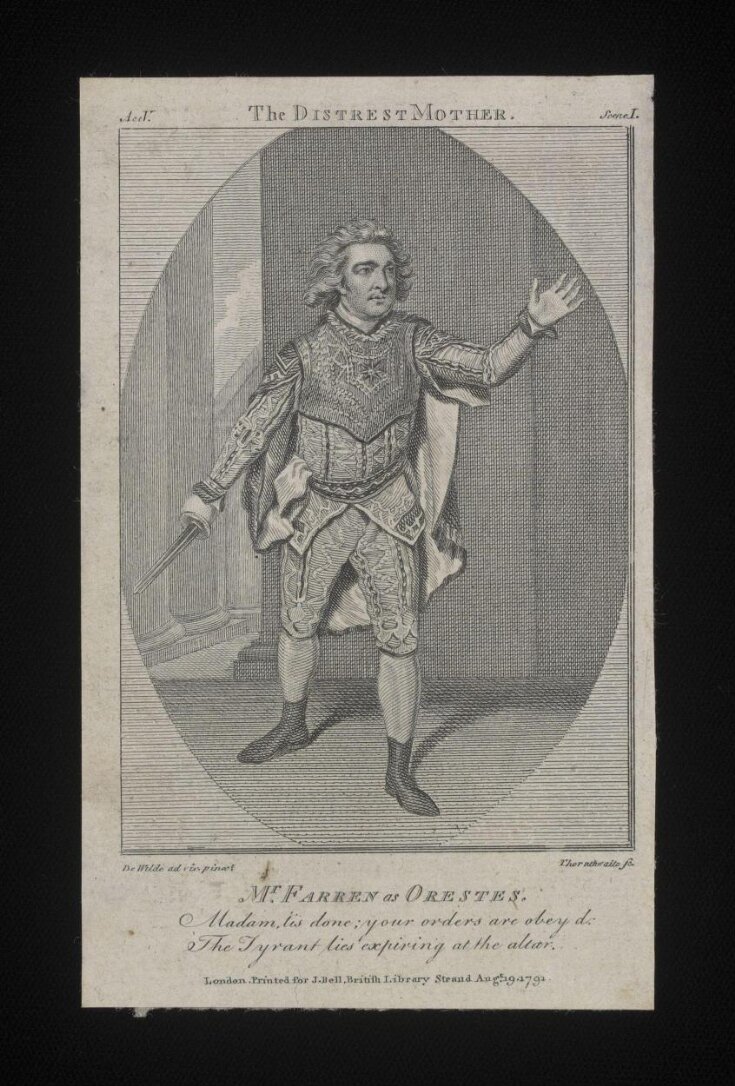 Mr. William Farren as Orestes top image