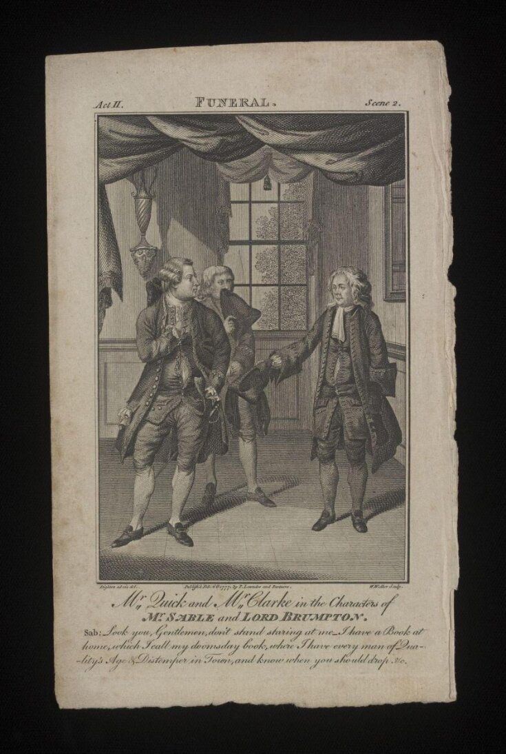 Mr Quick and Mr Clarke in the characters of Mr Sable and Lord Brumpton image