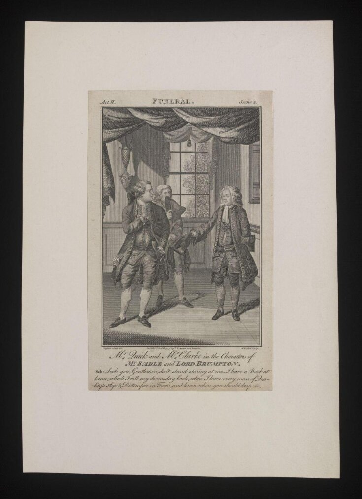 Mr Quick and Mr Clarke in the characters of Mr Sable and Lord Brumpton image