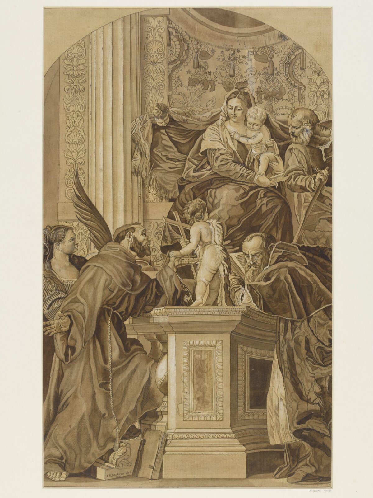 The Mother and Child enthroned, John Baptist Jackson, 1740