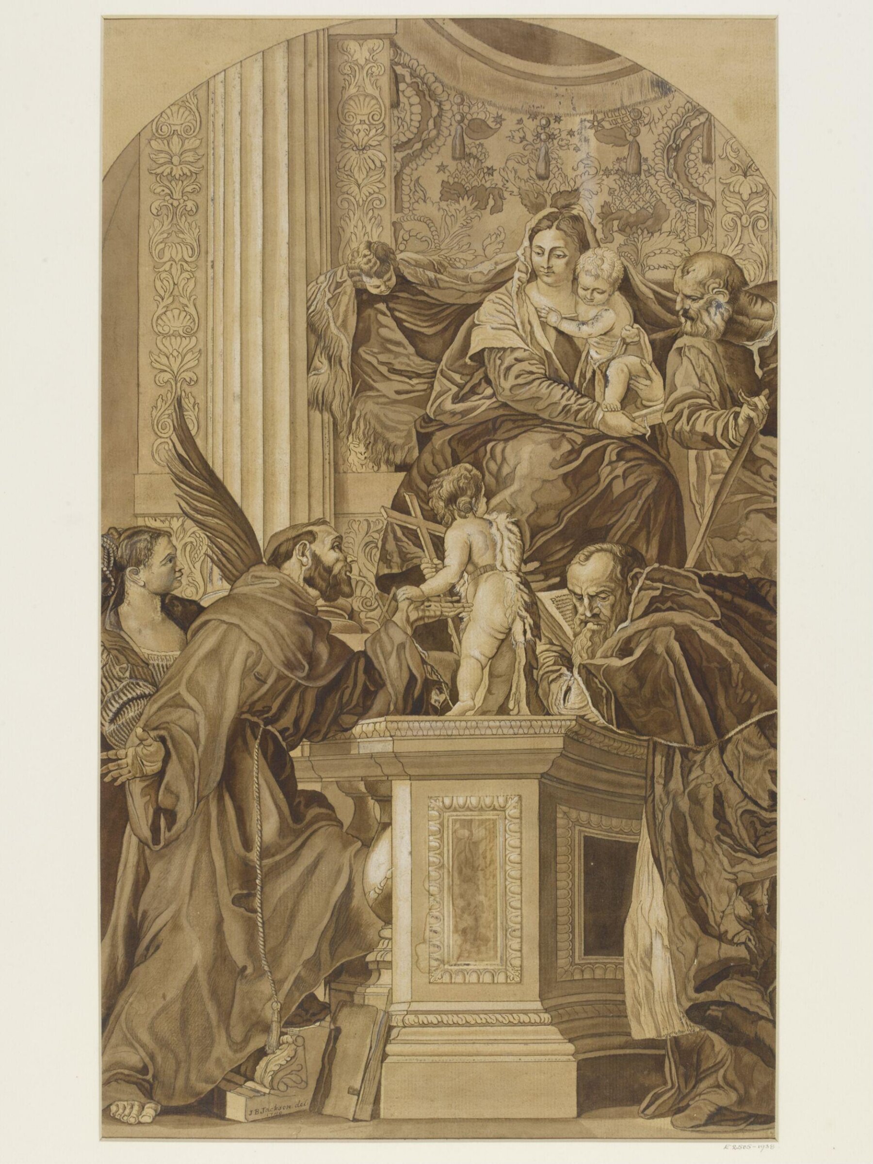 The Mother and Child enthroned, John Baptist Jackson, 1740