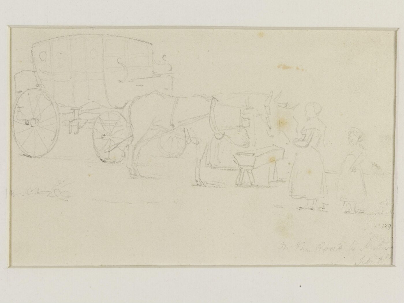 John Jackson, A post-chaise, on the road to Antwerp