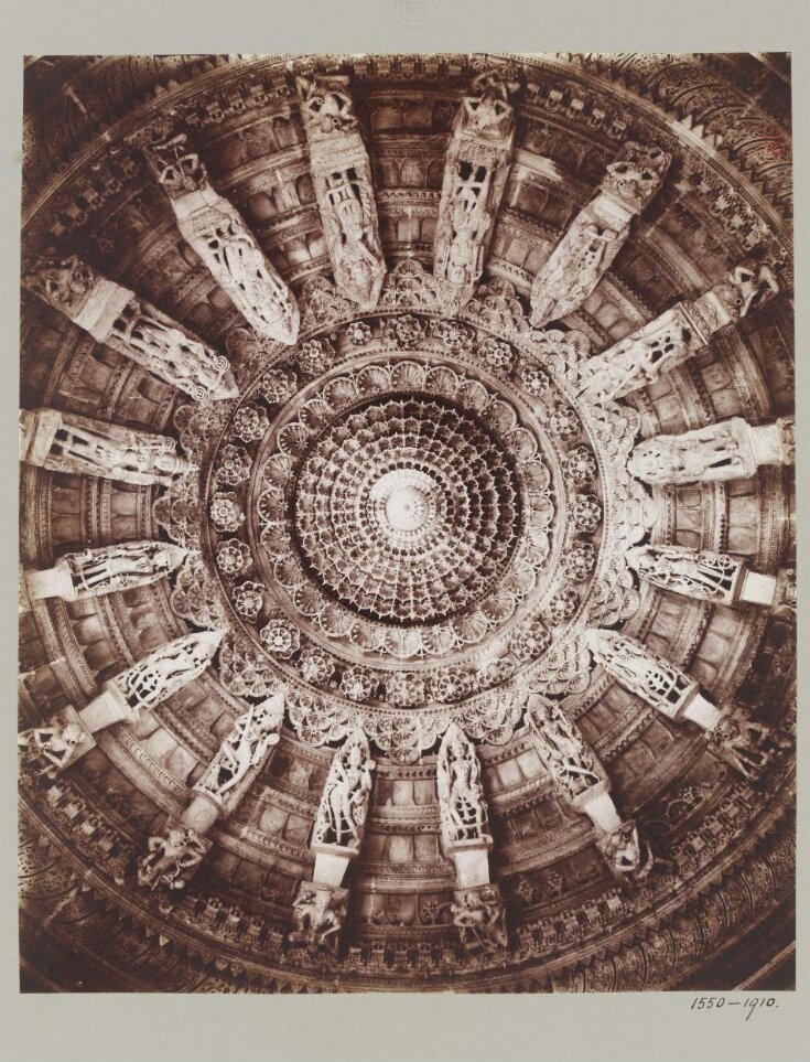Photograph of the ceiling of the Luna Vasahi  temple, Mount Abu, Dilwara top image