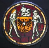 Shield of arms with knight supporters thumbnail 2