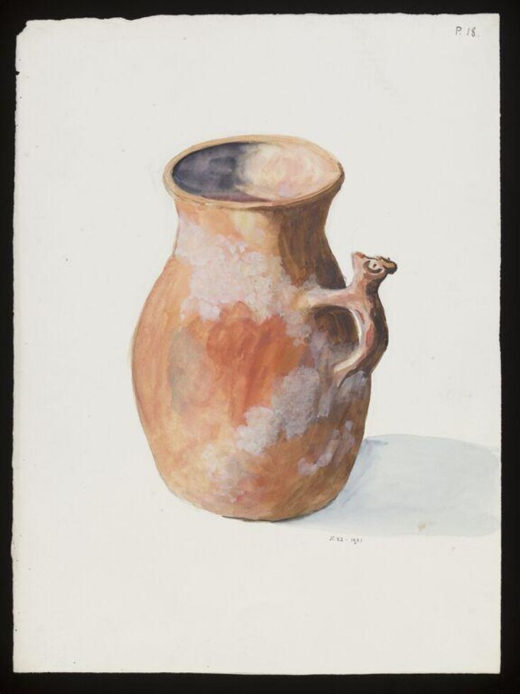 Drawing of Central Asian pottery top image